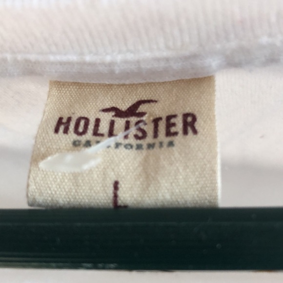 Hollister cute T-shirt ladies L, white graphic T - Picture 3 of 4